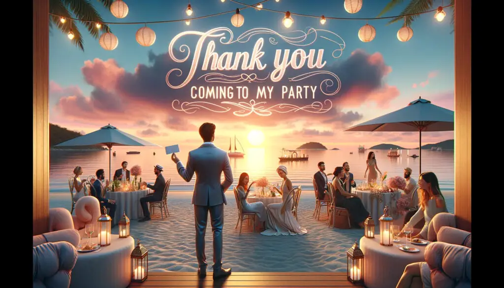 Thank you for attending my party